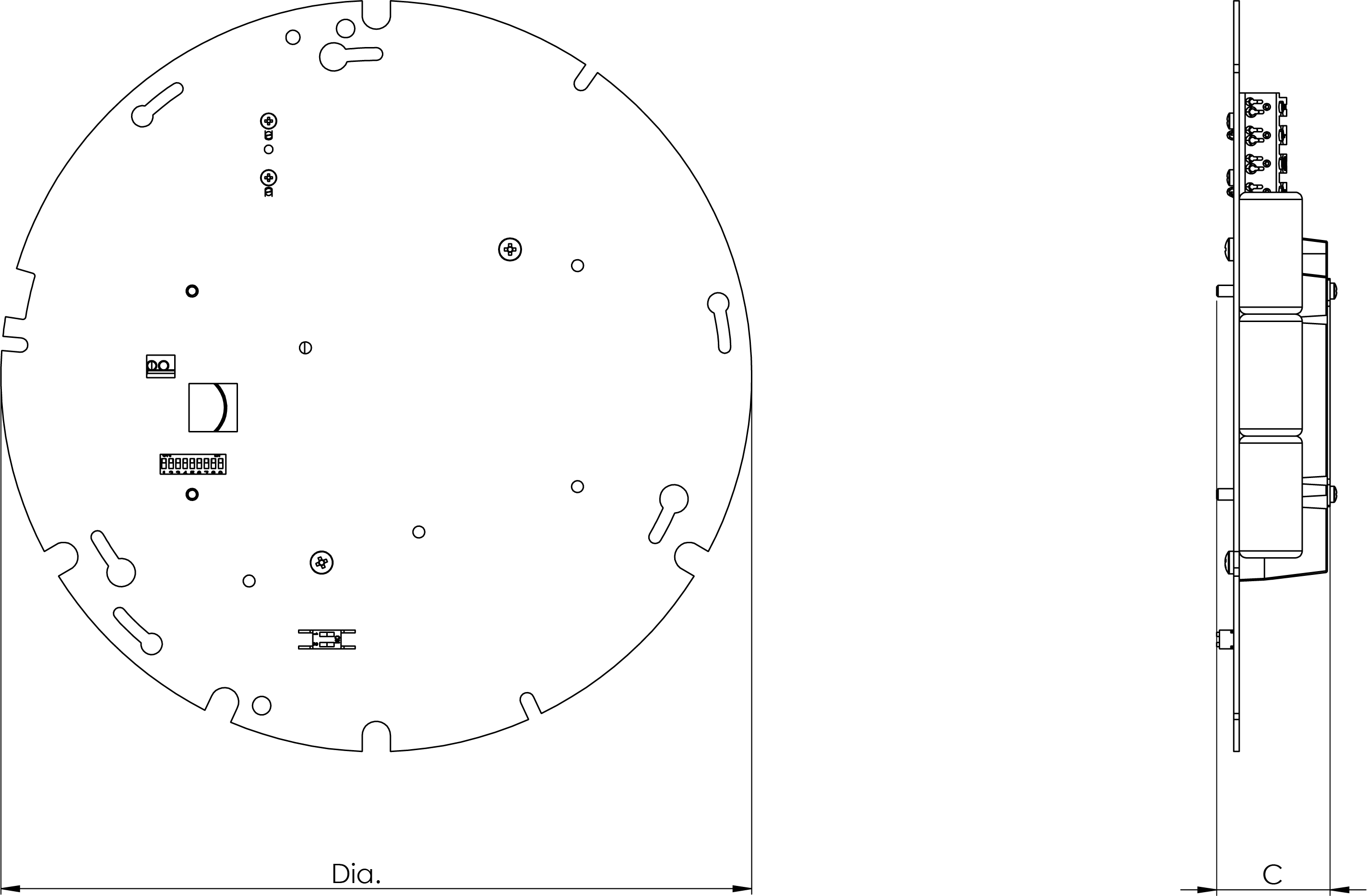 GEAR TRAY Line Drawing