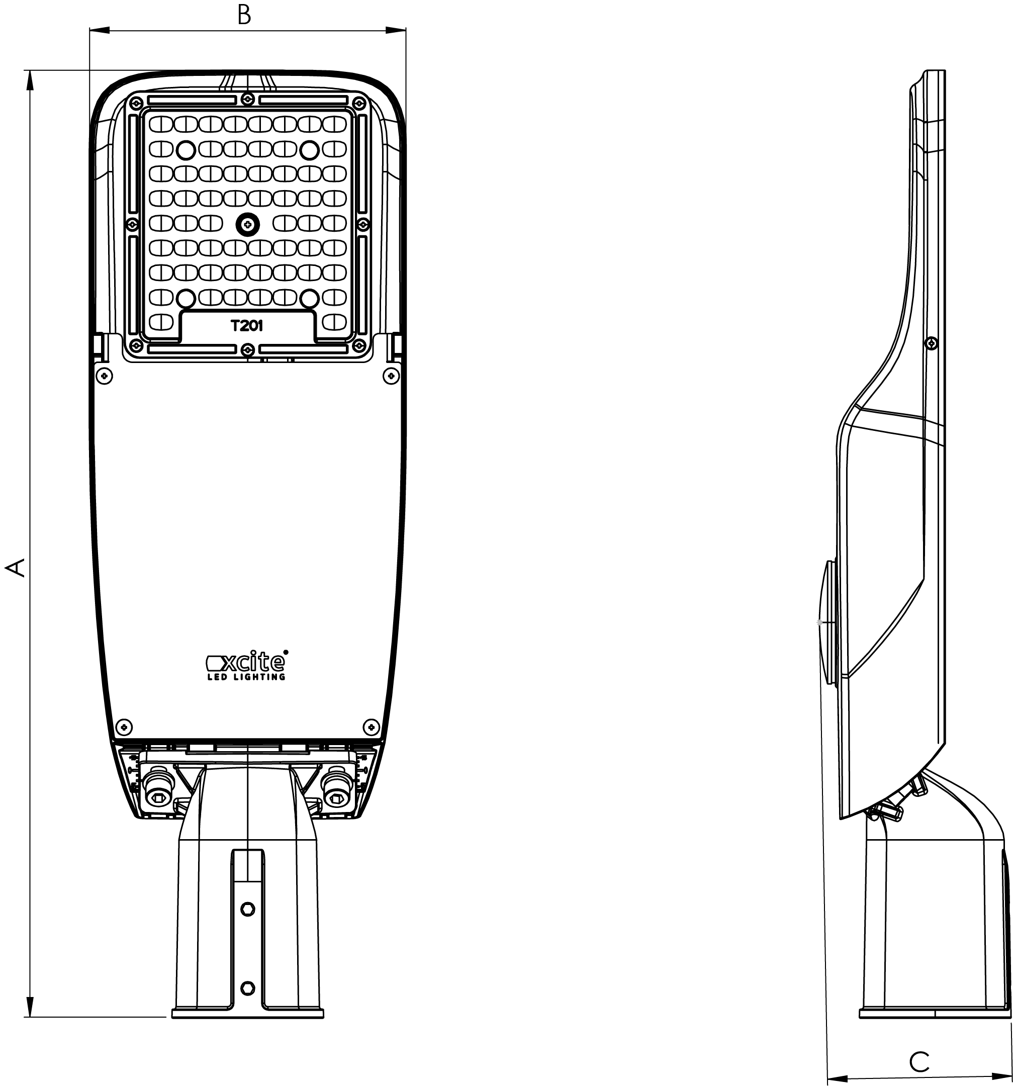 X1 ROAD LANTERN Line Drawing