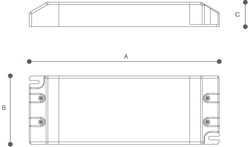 24V LED STRIP DRIVER Line Drawing