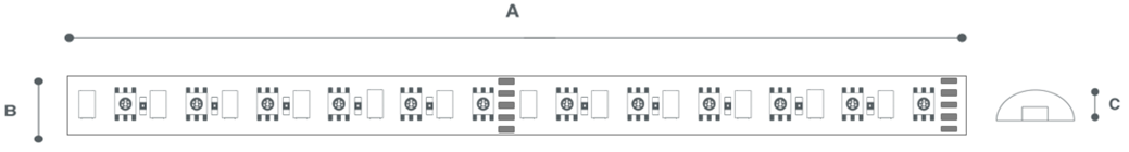 24V LED PRO RGB+W STRIP KIT Line Drawing