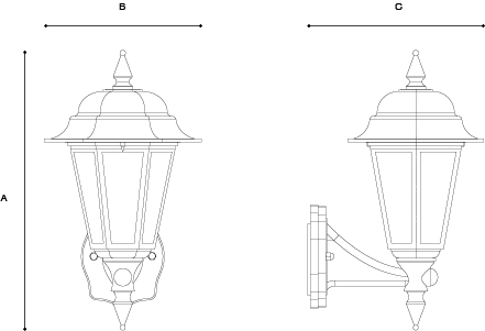 COACH LANTERN Line Drawing