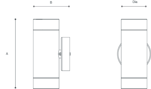DECO WL GU10 Line Drawing