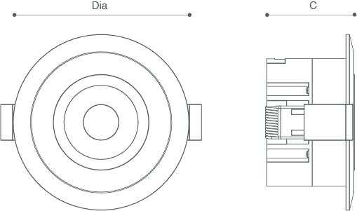 DOWNLIGHT WP Line Drawing