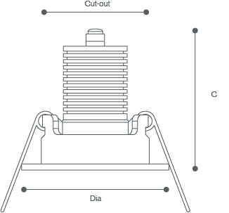 EM DOWNLIGHT Line Drawing