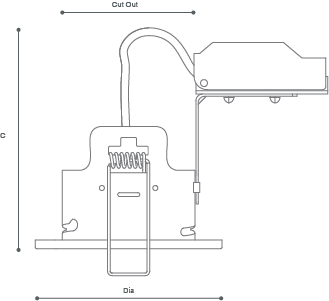 FRD RING SHOWER Line Drawing