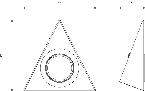 TRIANGLE CABINET LIGHT Line Drawing