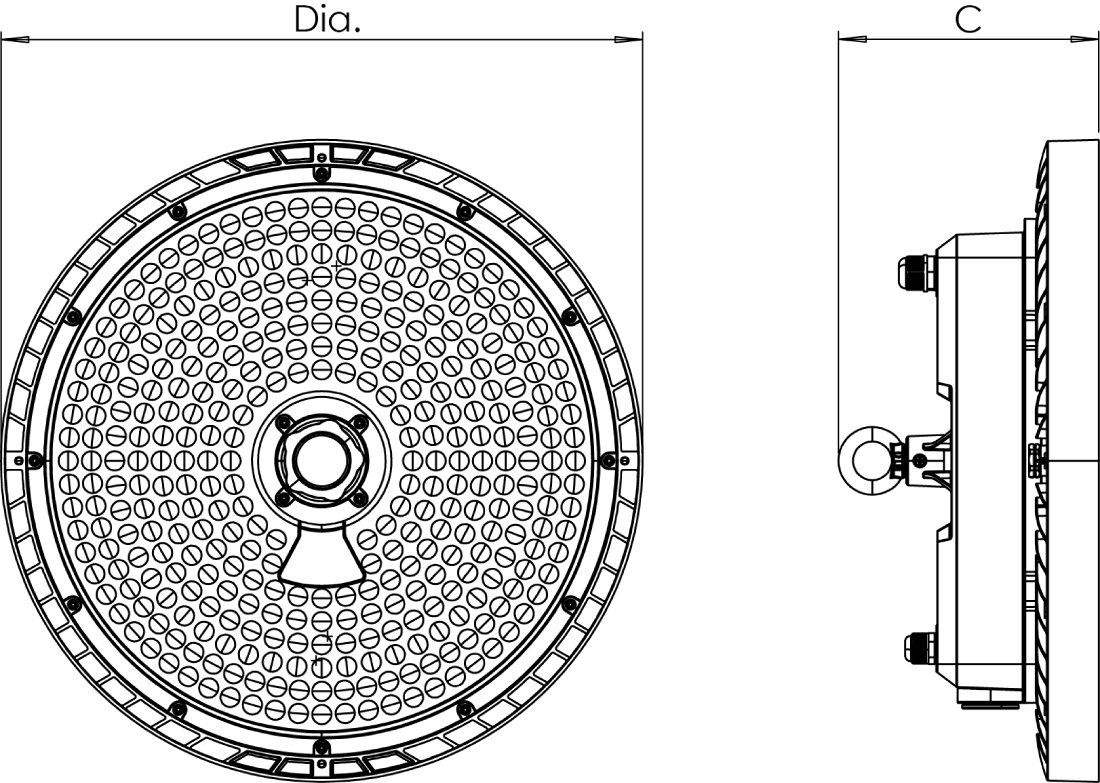 X1 HIGHBAY Line Drawing