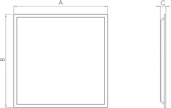 X1 PANEL Line Drawing