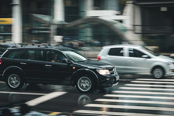 Blurred road image